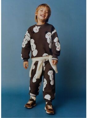 ZARA SNOWMEN PRINT JOGGING SET